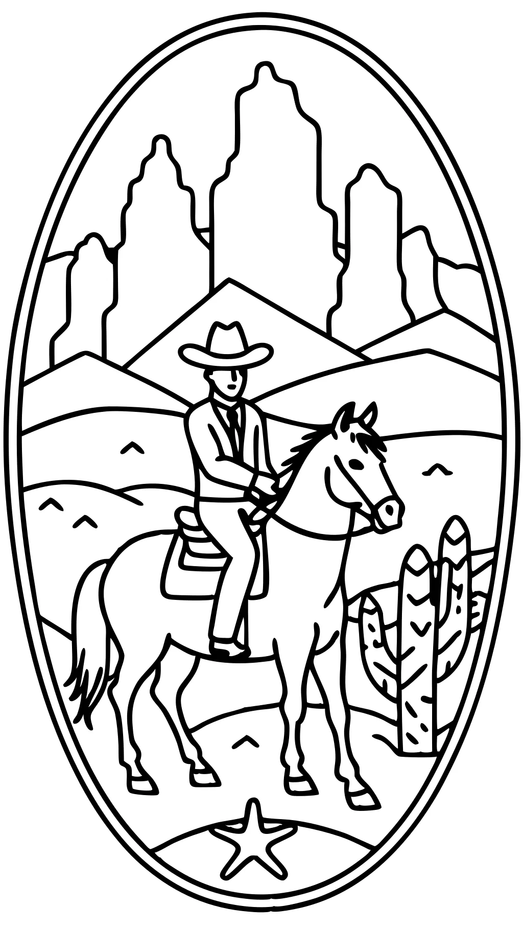 western theme coloring pages